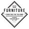 Furniture Emblem vintage set, Hipster and retro style