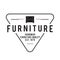 Furniture Emblem vintage set, Hipster and retro style