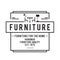 Furniture Emblem vintage set, Hipster and retro style