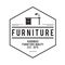 Furniture Emblem vintage set, Hipster and retro style