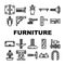 furniture fitting construction icons set vector