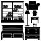 Furniture icons, bedroom set