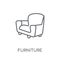 Furniture linear icon. Modern outline Furniture logo concept on