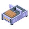 Furniture manufacture icon isometric vector. Factory production