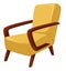 Furniture and retro interior design of chair 1960s