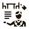 furniture shop manager icon Vector Glyph Illustration