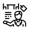 Furniture shop manager icon vector outline illustration