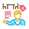 Furniture shop manager icon vector outline illustration