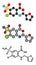 Furosemide diuretic drug molecule. Medically used to treat hypertension. Also used as masking agent in sports doping