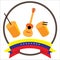 Furruco, Cuatro and Tambora Venezuelan Gaitas musical instruments with eight stars Venezuela`s flag