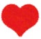 FURRY 3D graphic Red Heart design with wool hairy brush, fur or feather creative for decoration in valentineâ€™s day.