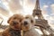 Furry Friends Capture A Pictureperfect Moment Beneath The Iconic Eiffel Tower