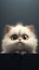 Furry Friends: A Whimsical Illustration of a Startled White Kitt