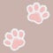 Furry kitten paws. Cat paws. Cute playful cat clutches isolated. Furry paw pet animal.