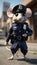 Furry Lawman: Mouse Takes Charge with Police Authority and Finesse