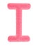 Furry pink letter