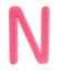 Furry pink letter