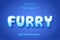 Furry text, 3d furry style editable font effect