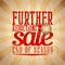 Further reductions sale design retro style.