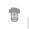 Fury expression boy, man icon with style. Suitable for website design, logo, app and ui. Angry icon vector. gray on white