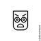 Fury expression icon with outline style. Suitable for website design, logo, app and ui. Angry icon