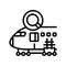 fuselage examination aircraft line icon vector illustration