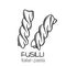 Fusilli pasta outline icon