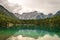 Fusine Lake and the Mountain Range of Mount Mangart - Julian Alps Italy
