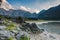 Fusine Lakes with Alpine scenery,Italy