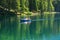 Fusine lakes, a mountain lake in northern Italy