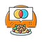 fusion cuisine restaurant chef color icon vector illustration