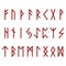 Futhark Runes Red