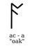 Futhorc Runes Letter of Ac A