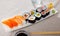 Futomaki, hosomaki and nigiris - japanese rolls closeup
