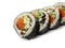 Futomaki Philadelphia Sushi Rolls Top View Isolated