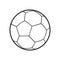 Futsal Ball Outline Flat Icon on White