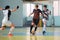 The futsal match of Ukrainian Women League Bagira - Tesla