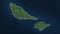 Futuna Island - Wallis and Futuna outlined. Low-res satellite