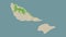 Futuna Island - Wallis and Futuna outlined. Topo French