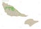 Futuna Island - Wallis and Futuna shape on white. Topo German