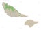 Futuna Island - Wallis and Futuna shape on white. Topo standard