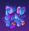 Future 3d futuristic isometric