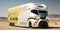 Future of autonomous cargo transportation,cargo truck, motion blur