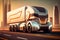 Future of autonomus cargo transportation, AV cargo truck. AI