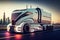 Future of autonomus cargo transportation, AV cargo truck. AI