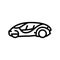 future car self vehicle line icon vector illustration