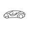future car self vehicle line icon vector illustration