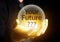 Future concept in crystal ball