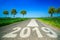 Future and destination concept - road marking in form of 2019 year and arrow