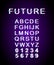 Future glitch font template